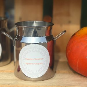 Unique Milk Churn Candle from the Cattleshed Candle Company- Sweater Weather - Spiced Pumpkin